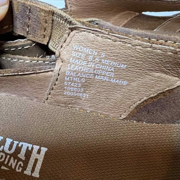 Duluth Trading‎ Co. Andina Brown Leather Slingback Comfort Shoes Sz. 6.5 - Picture 3 of 5